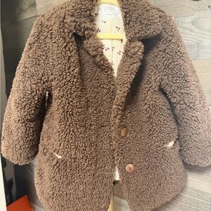 Zara Cozy Brown Kids Puffer Coat